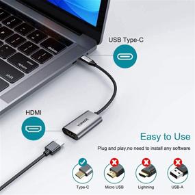 img 3 attached to 🔌 4K USB C to HDMI Adapter - USB Type-C to HDMI Adapter for Home Office, MacBook Pro/Air, Pixelbook, Samsung Galaxy S9/S8, Dell XPS, Microsoft & More