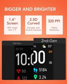 img 3 attached to 🕒 HAYLOU LS02 SmartWatch (1.4", 260mAh, Bluetooth 5.0, IP68) - Fitness Tracker with Haylou App (Heart Rate, Pedometer, Calorie, Sleep, Multi-Sports Tracking, Smart Notifications) - iOS & Android Compatible