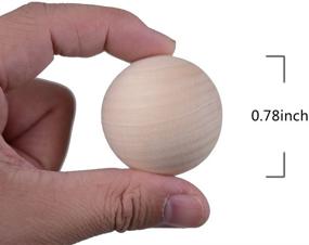 img 3 attached to 🎨 Kansoo 100Pcs 0.78" Unfinished Natural Wooden Round Balls - Craft Supplies by Woodpeckers Crafts