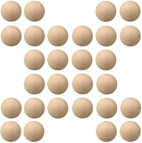 img 4 attached to 🎨 Kansoo 100Pcs 0.78" Unfinished Natural Wooden Round Balls - Craft Supplies by Woodpeckers Crafts