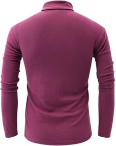 img 2 attached to 👔 Jonivey Men's Basic Turtleneck: Stylish Solid Casual Knitted T-Shirt Pullover Tops