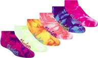 🧦 skechers girls' 6 pack low cut socks + 3 pack hair ties: stylish footwear and hair accessories combo logo