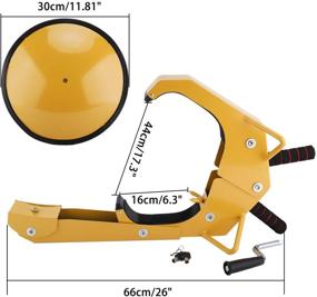 img 1 attached to 🔒 YaeTek Trailer Parking Lock with Adjustable Anti-Theft Feature