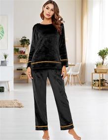 img 3 attached to Sykooria Velour Tracksuit Pajamas Jogging Women's Clothing in Lingerie, Sleep & Lounge