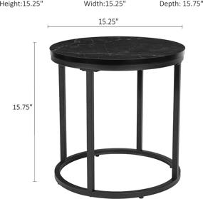 img 3 attached to 🏠 Home Kitchen End Table by Ball &amp; Cast - 15.25-inch Diameter, Black (Set of 1)