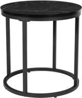 🏠 home kitchen end table by ball &amp; cast - 15.25-inch diameter, black (set of 1) logo