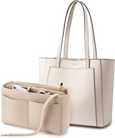 img 4 attached to Women's LOVEVOOK Tote Handbag with Purse Organizer, Shoulder Satchel Bags