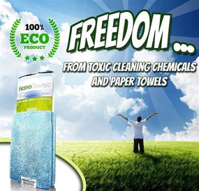 img 2 attached to Life Miracle Nano Towels - Eco-Friendly Fabric Cleaning Solution for All Surfaces Using Water; No Need for Paper Towels or Harmful Chemicals (Teal)