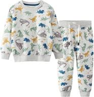 👕 toddler boys' sweatshirt and sweatpant set: comfy playwear for active play logo