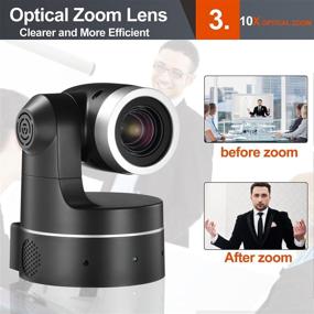 img 1 attached to 📷 Lierhyt HD 1080P 10X Optical Zoom USB PTZ Camera System - Compatible with Various Video Conferencing Software, Ideal for Business, Education, and Church Settings