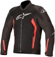 🏍️ alpinestars men's viper v2 air motorcycle jacket, black/red, small: advanced protection and style logo