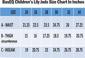 img 1 attached to 👖 BasEQ Lily Children's Low-Rise Pull-On Jodhpurs: Stylish Euro Seat and Knee Patch Riding Pants