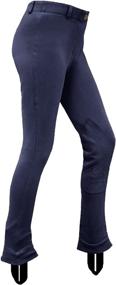 img 2 attached to 👖 BasEQ Lily Children's Low-Rise Pull-On Jodhpurs: Stylish Euro Seat and Knee Patch Riding Pants