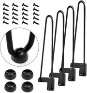 aecojoy 16-inch black hairpin legs, 0.375-inch diameter, set of 4 heavy-duty 2-rod table legs for diy desks, stands, and benches logo