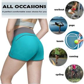 img 1 attached to 🏃 Fulbelle Women's Running Shorts with Banded Waist, Invisible Zipper Pockets - Ideal for Fitness Workouts