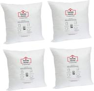 🛋️ premium stuffer home office decorative throw pillow/cushion insert, trendy white 16x16 (4pack) logo