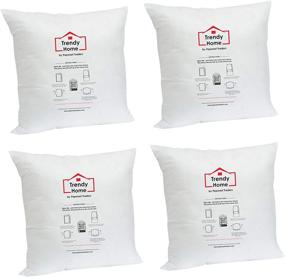 img 4 attached to 🛋️ Premium Stuffer Home Office Decorative Throw Pillow/Cushion Insert, Trendy White 16x16 (4pack)