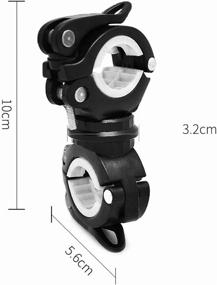 img 3 attached to 🔦 Vonpri [2 Pack] Flashlight Mount Holder, Bicycle Mounting Bracket Torch Clip with 360º Rotation