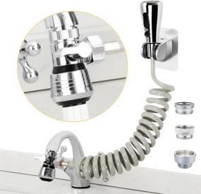 img 4 attached to 🚿 Enhanced Kitchen Sink Sprayer Set: Replacement Spray Head with 79" Recoil Hose, Holder, Aerator & Diverter Valve for Powerful Water Pressure and Efficientity