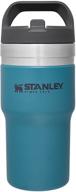 stanley iceflow stainless steel tumbler: vacuum insulated water bottle with straw - leakproof flip, perfect for home, office, or car - reusable cup логотип