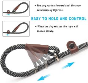 img 3 attached to 🐶 Durable Nylon Rope Training Leash - YUCFOREN 5FT/7FT Slip Lead Dog Leash for Small Medium Dogs