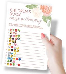 img 1 attached to 🌸 50 набор карточек Emoji Baby Pictionary для игры и активности на тему цветочного Вечеринка в стиле Baby Shower - весело, оригинально и легко играть.