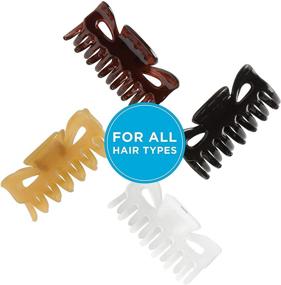img 1 attached to 💇 Goody Classics Medium Claw Clips - 4-Pack, Assorted Colors - Ideal for All Hair Types - Convenient for Effortless Hair Styling - Comfortable Hair Accessories for Women, Men, Boys and Girls