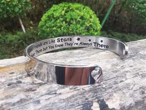 img 1 attached to Inspirational Cuff Bracelets: Personalized Gift for Men, Women, and Girls with Engraved Quotes and Hidden Messages in a Stainless Steel Bangle Crown - Perfect Birthday, Christmas, and Thanksgiving Jewelry in a Pretty Gift Box