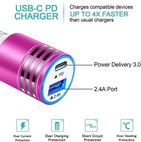 img 2 attached to Rapid USB C Car Charger For IPhone 12 Pro Max 12Pro 12Mini 12 12SE XR XS X 8 Samsung Galaxy S20/S21 Ultra S21 S21 S10E S20 A21/51 Note 21