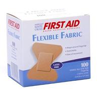 💪 reliable and flexible white cross first aid adhesive bandages (model 1607033) логотип