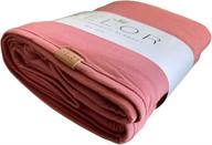 kelor luxury bamboo wrap blanket: double sided, lightweight & breathable - versatile wearable travel blanket, shawl, scarf, baby wrap - blush logo