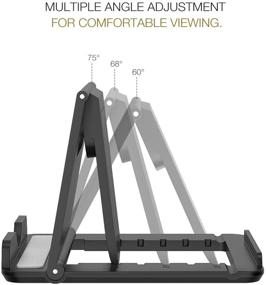 img 2 attached to 📱 MoKo Стенд для телефона/планшета - Складная подставка для iPhone 13 Pro Max/13 Pro/13, iPad Pro 11/ Air 4/Mini 6 2021, Черный