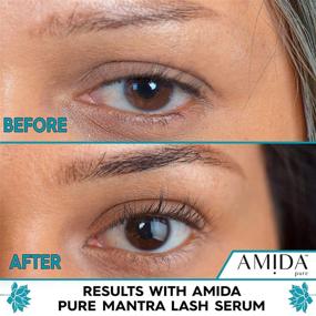 img 1 attached to Get Your Dream Eyelashes with AMIDA PURE Mantra Lash Eyelash Growth Serum - Longer, Thicker Lashes in Just 4-6 Weeks! 100% Vegan, Paraben & Sulfate Free, 3-4 Month Supply!