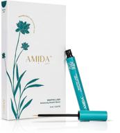 получите свои мечтанные ресницы с сывороткой для роста ресниц amida pure mantra lash - длинные, гуще ресницы всего за 4-6 недель! 100% веганская, без парабенов и сульфатов, запас на 3-4 месяца! логотип