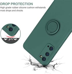 img 2 attached to 📱 BENTOBEN Galaxy S20 Case, Samsung S20 5G 2020 Phone Case, Slim Silicone Cover with 360° Ring Holder Kickstand, Car Mount Support, Soft Rubber Hybrid Hard Protection, Shockproof Non-Slip Bumper, Dark Green