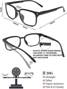 img 3 attached to 👓 Gaoye Progressive Multifocus Reading Glasses: Blue Light Blocking Eyewear for Women and Men with No Line Multifocal Readers and Spring Hinge