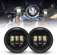lx-light 4.5 inch black cree led auxiliary spot fog passing lights lamp for motorcycles - enhanced projector driving lamp logo