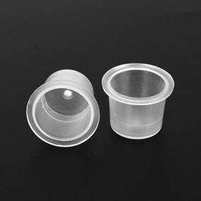 img 1 attached to 🖌️ Jconly Tattoo Ink Caps - 200 Disposable Plastic Pigment Tattoo Ink Cups for Tattoo Ink, Tattoo Supplies (Small #9)