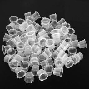 img 3 attached to 🖌️ Jconly Tattoo Ink Caps - 200 Disposable Plastic Pigment Tattoo Ink Cups for Tattoo Ink, Tattoo Supplies (Small #9)