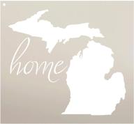 🖌️ reusable mylar template by studior12 for diy home decor - state stencil for painting wood signs, pallets, pillows, t-shirts - michigan theme - select size (13"x13") logo