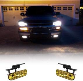 img 2 attached to 🚗 IRONTEK Amber Lens Driving Fog Lights Assembly for Chevy Silverado 1500 &amp; 2500 (99-02), Silverado 3500 (00-02), Suburban (00-06) &amp; Tahoe (00-06) - 1 Pair