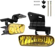 🚗 irontek amber lens driving fog lights assembly for chevy silverado 1500 &amp; 2500 (99-02), silverado 3500 (00-02), suburban (00-06) &amp; tahoe (00-06) - 1 pair logo