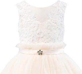 img 2 attached to 💐 Junior Bridesmaid Dresses with Miami Wedding Flowers for Girls' Clothing