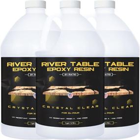 img 4 attached to Crystal Clear Epoxy Resin Kit | 3 Gallon - UV Resistant | Ideal for River Tables and Deep Pouring | 2:1 Ratio | Live Edge River Table (2 Gallon + 1 Gallon)