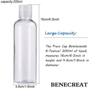 img 3 attached to BENECREAT Clear Refillable Plastic Bottles: Versatile and Convenient Storage Solution