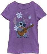 disney stitch flowers heather purple logo