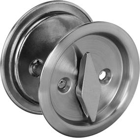 img 4 attached to 🔒 Kwikset 335 Round Bed/Bath Pocket Door Lock: Secure and Stylish in Satin Nickel