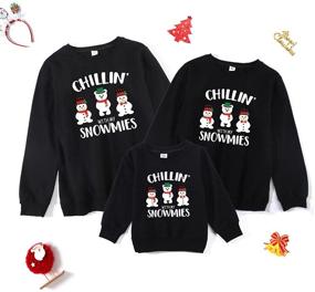 img 3 attached to Christmas Matching Sweater Sweatshirt Pullover Apparel & Accessories Baby Girls and Clothing