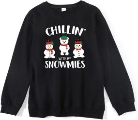 img 2 attached to Christmas Matching Sweater Sweatshirt Pullover Apparel & Accessories Baby Girls and Clothing