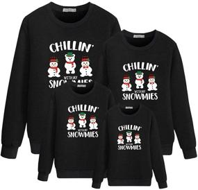 img 4 attached to Christmas Matching Sweater Sweatshirt Pullover Apparel & Accessories Baby Girls and Clothing